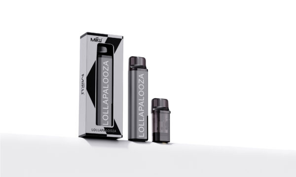 MIKU Lolla silver starter kit with device and refillable pod
