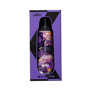 MIKU ECO-F2 Purple Marble refillable vape pod kit in retail packaging