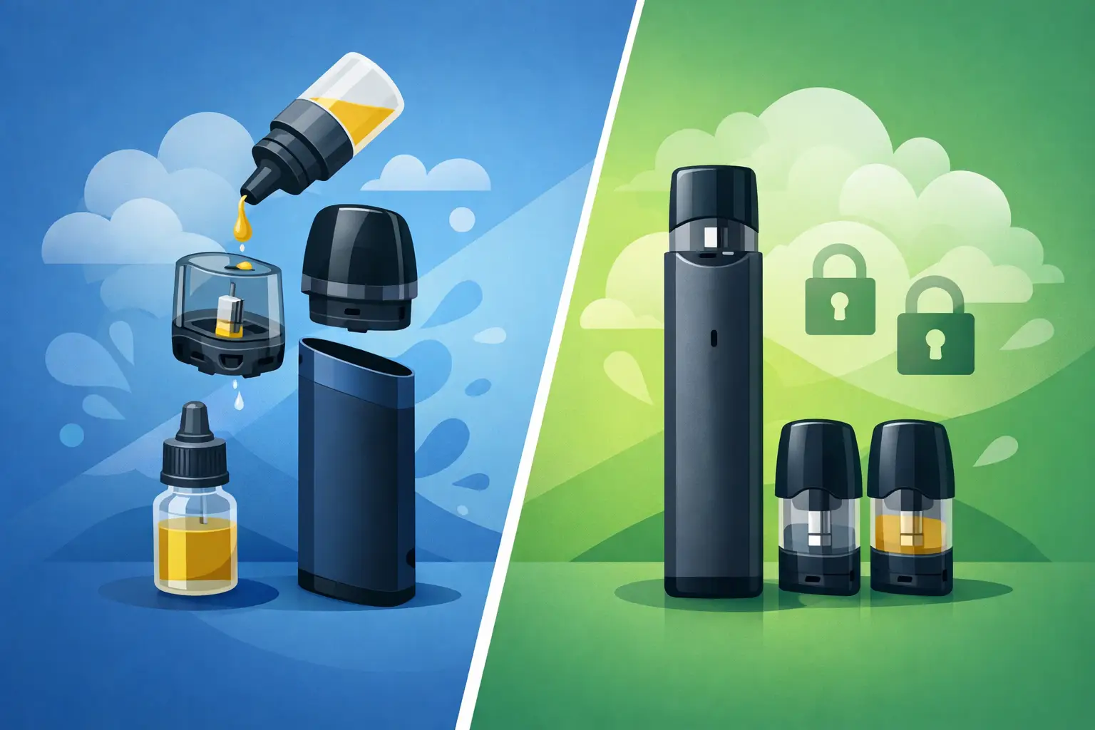 Open Pod Versus Closed Pod for Adult Vapers
